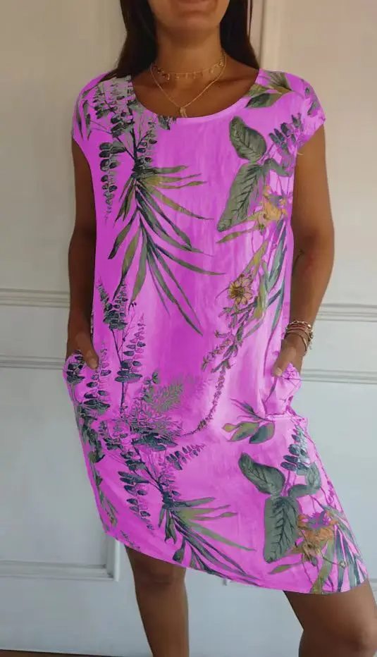 Schöne Damenkleider, elegante Baumwolle und Leinen, Maxi, Kleid 13