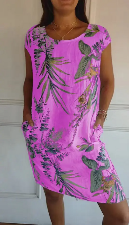 Schöne Damenkleider, elegante Baumwolle und Leinen, Maxi, Kleid 13