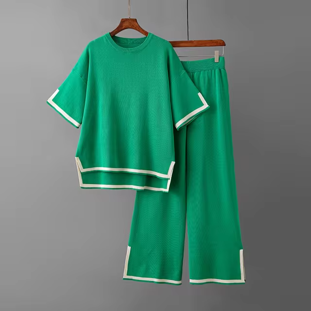 Variant image for Damen-Co-ord-Set, Set, kurzärmelige Viskosefaser-8