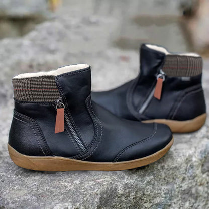 Damen-Orthopädische Stiefel, wasserfest, Leder-2