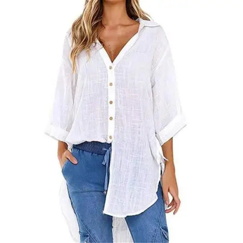 Weiße Damenbluse aus hochwertigem Material – lässige und elegante Bluse für alle Anlässe 10