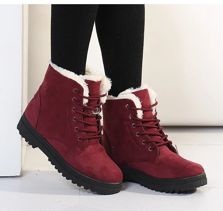 Damen-Schneestiefel, wasserfest, Fleece gefüttert, synthetisch-4