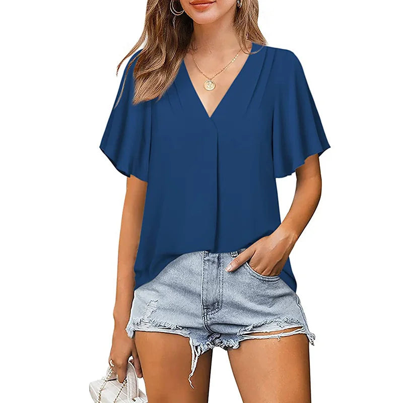 Variantenbild für trendige vielseitige Damenbluse aus 100 % Polyester-13