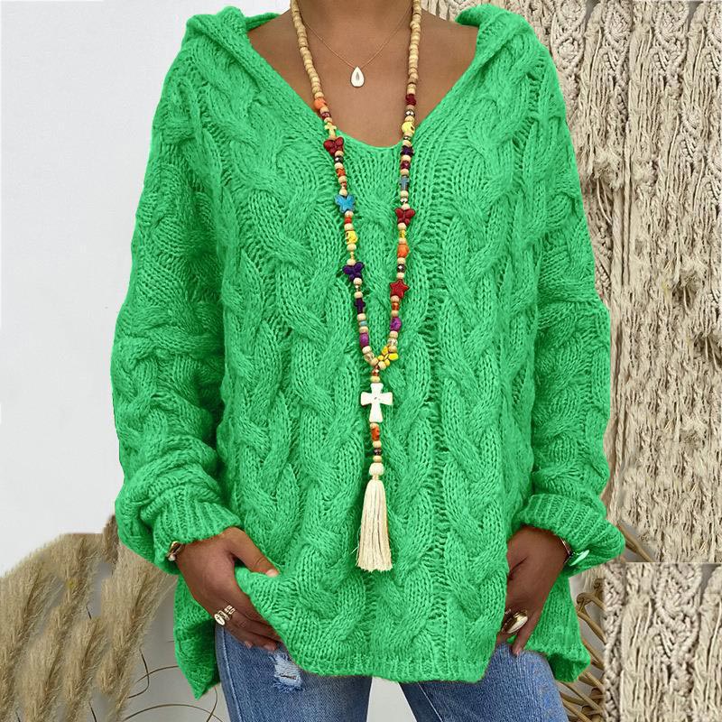 Variant image for Damen-Hoodie, Zopfstrick, weiche Acryl-Mischung-13