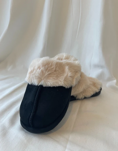 Damen-Pantoffeln, Teddy, Leder, weich und bequem-4