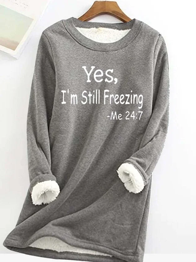 Damen-Fleecepullover, mit humorvollem Text, aus weichem Baumwollpolyester-4