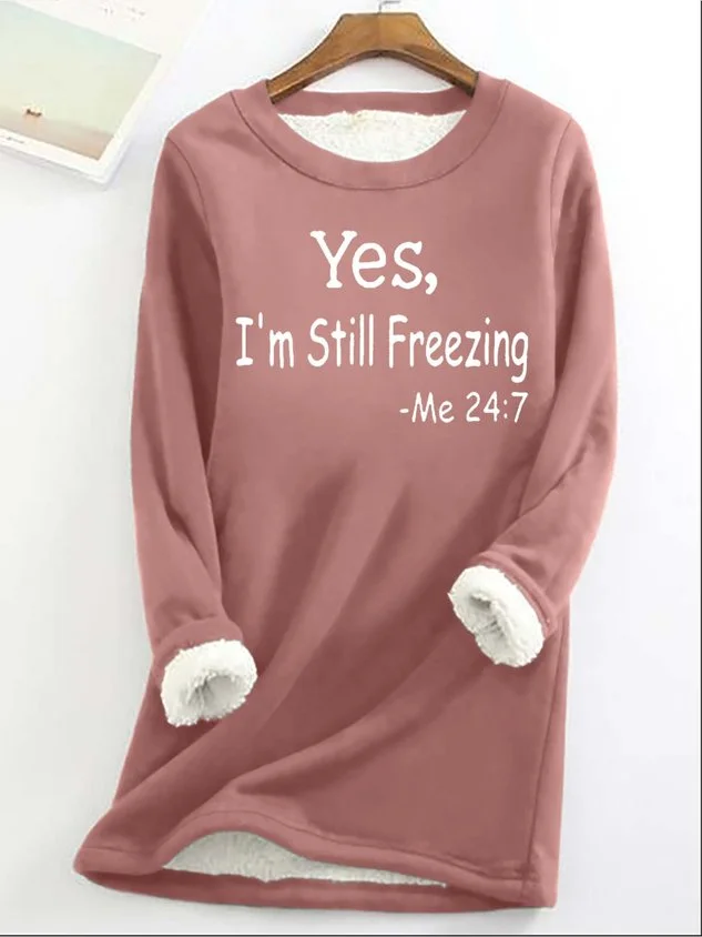 Damen-Fleecepullover, mit humorvollem Text, aus weichem Baumwollpolyester-3