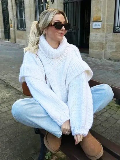 Variant image for Damen-Strickpullover, oversized Rollkragen, hochwertiges Material-13