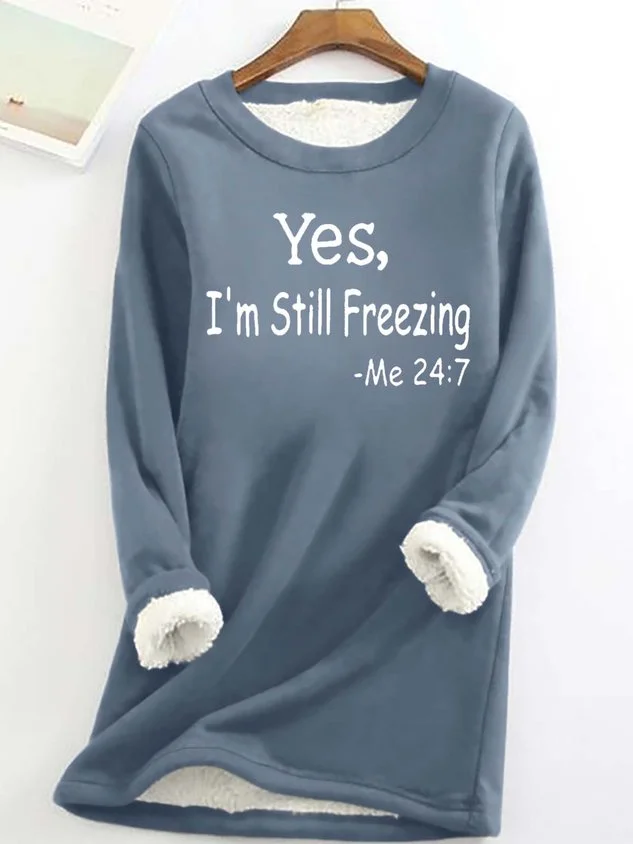 Damen-Fleecepullover, mit humorvollem Text, aus weichem Baumwollpolyester-1