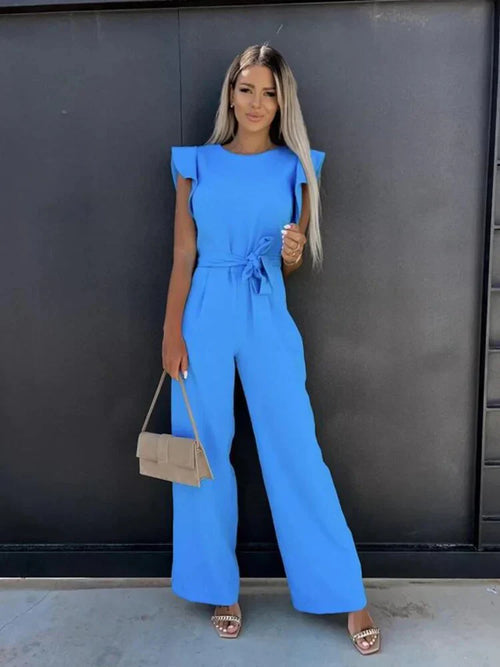 Damen-Jumpsuit, weites Bein, hochwertiger Stoff-1