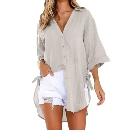 Weiße Bluse Damen aus hochwertigem Material – lässige und elegante Bluse für alle Anlässe 1