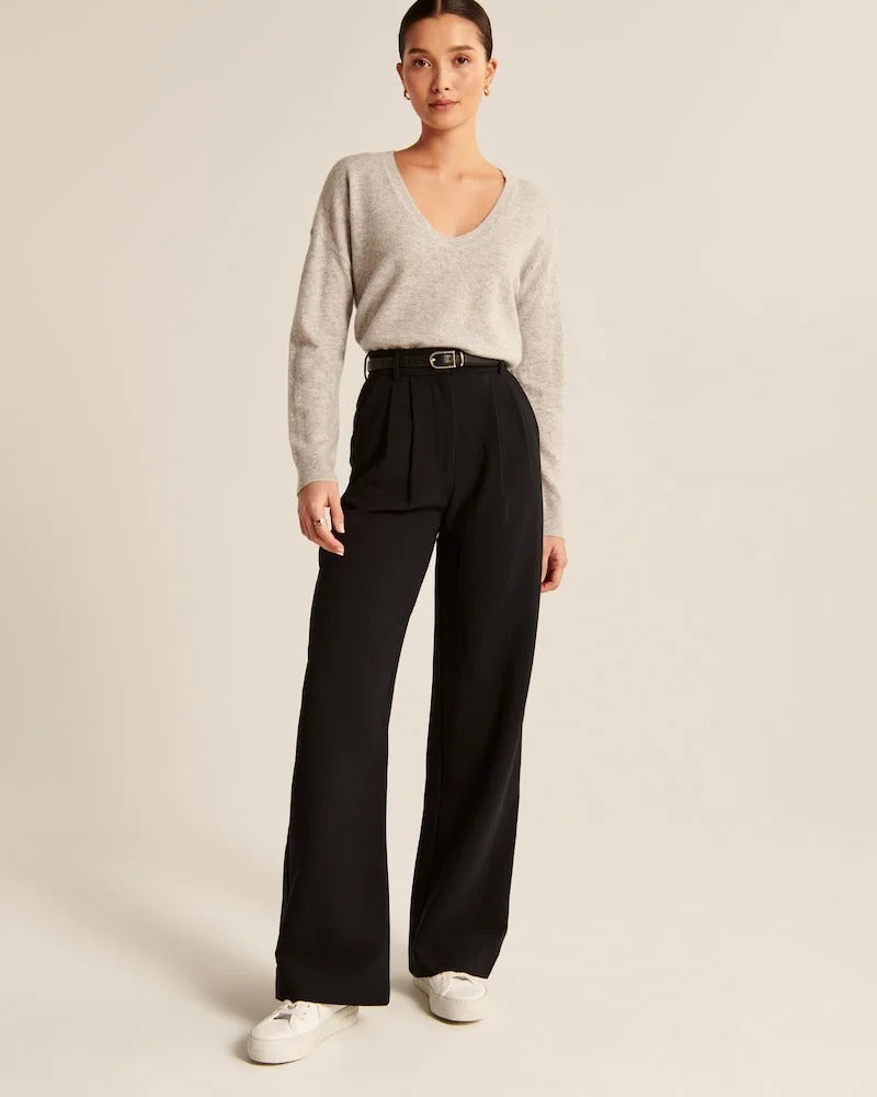 Damen-weite Hose, maßgeschneidertes Polyester 1