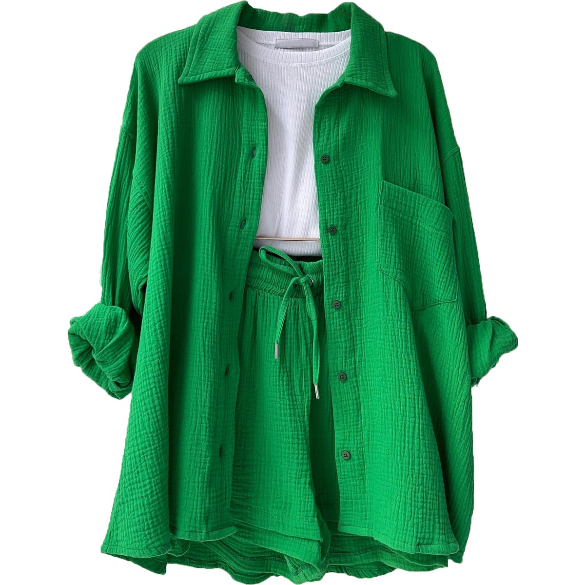 Variant image for Damen-Baumwollanzug, lässiger Stil, weich und atmungsaktiv-1