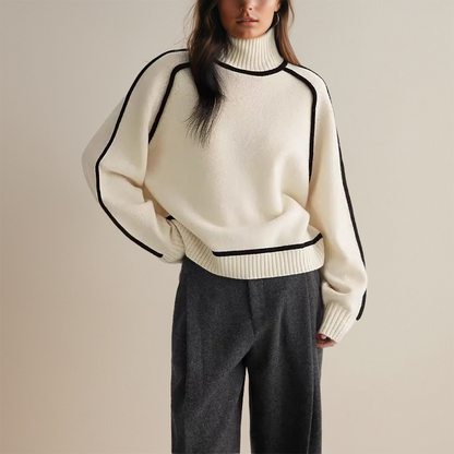 Damen-Pullover, Stehkragen, luxuriöses Garn-2