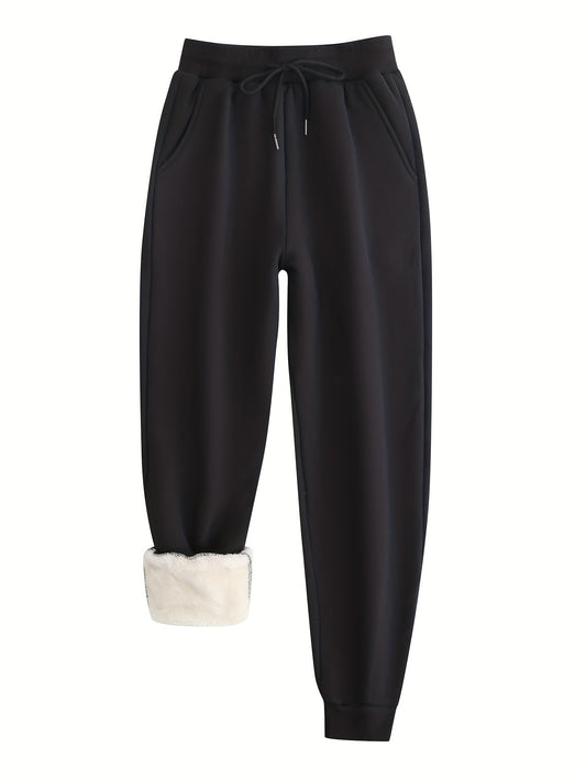 Damen-Thermohose, Plüschfutter, mit Kordelzug-1