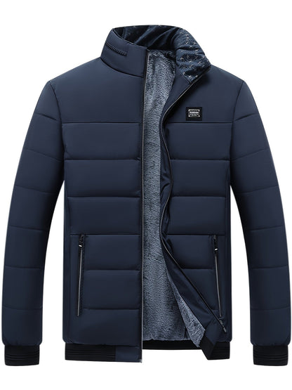 Variantenbild für gesteppte Herrenjacke im urbanen Stil mit Stehkragen aus Polyester und Baumwolle-9