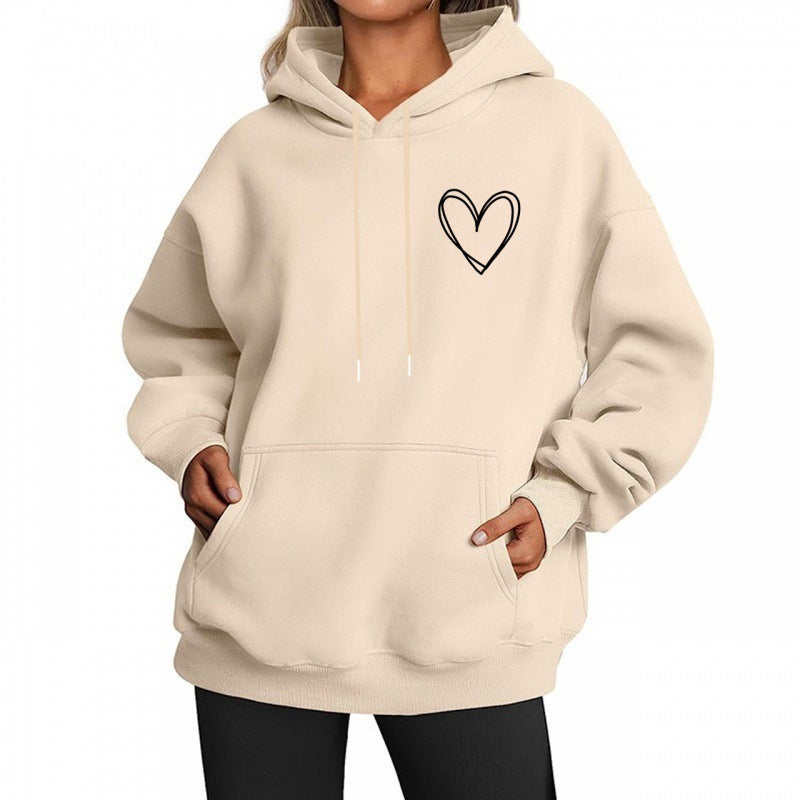 Langer Damen-Hoodie mit lässigem Design, 100% Baumwolle-4