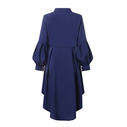Damen-Tunika, langärmeliges Polyester, Spandex elegante figurative Passform-5