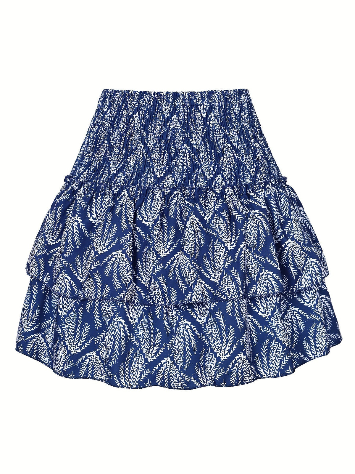 Variant image for Damen-Rock, Casual, Kapsel-Saum, Polyester, tropisches Muster-6
