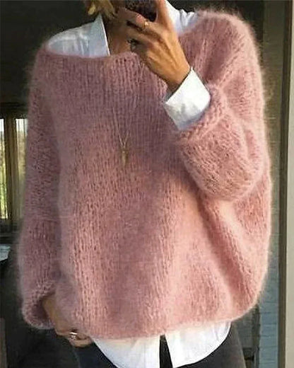 Damen-Off-Shoulder-Pullover, weiche Mischung, trendiges Design 7