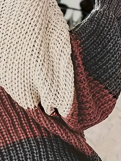 Damen-Pullover, Oversized langärmelige Baumwolle-5