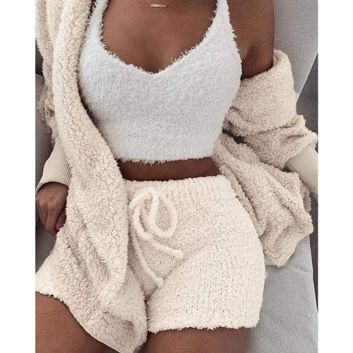 Damenstrickoutfit aus weicher Akrylmischung – Zweiteiler aus Pullover und Hose für einen warmen und bequemen Stil 1