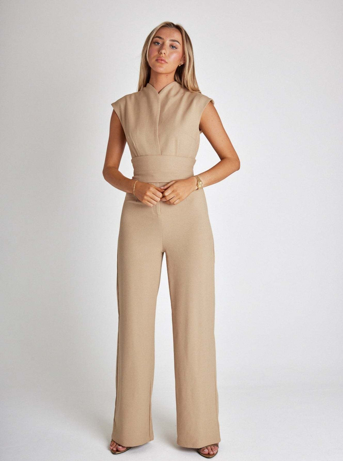 Variant image for Damen-Jumpsuit Ärmellos Weites Bein Polyester-6