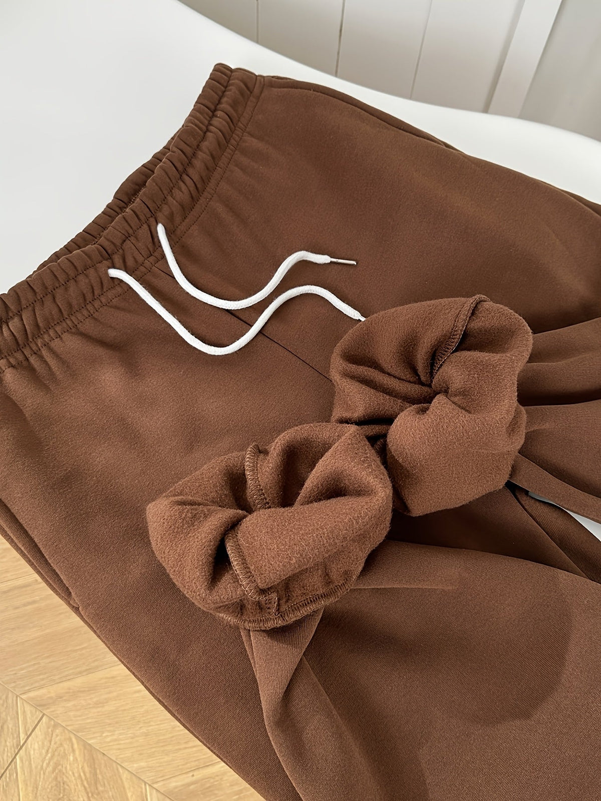 2-teiliger Jogginganzug für Damen mit gefütterter Kapuzenjacke und passender Jogginghose – trendiges Colorblocking-Design in Khaki 4