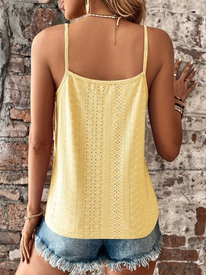 Damen-Camisole, Top, Spitzendetails, leichte Baumwolle 4