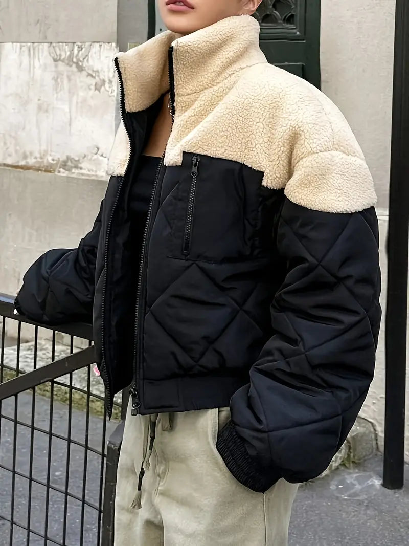 Damenjacke Daunenjacke Isoliertes Polyester Warm und Bequem 3