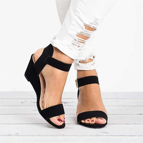 Damen-Keilsandalen Orthopädisches Design Leicht Atmungsaktiv Synthetikmaterial 1