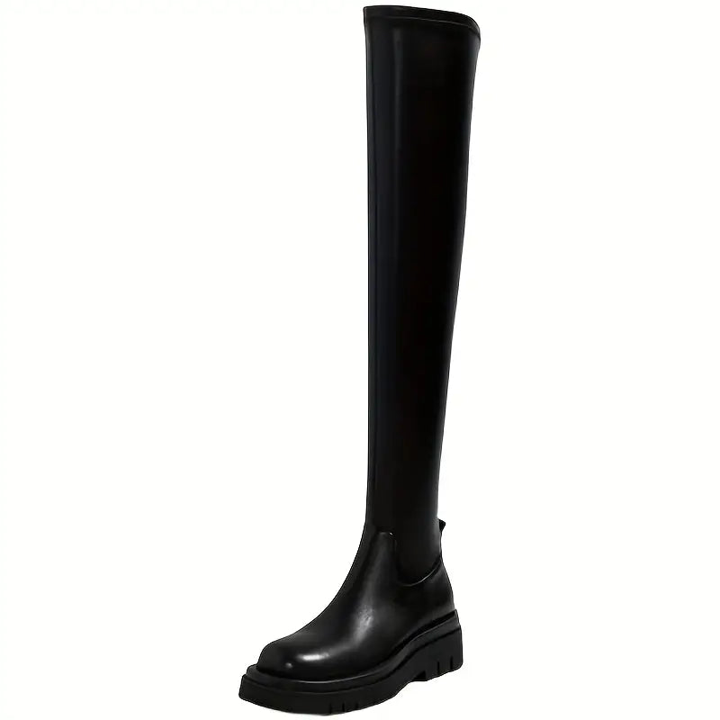 Damen Wasserdichte Stiefel Plateau Wollfutter Komfort-5