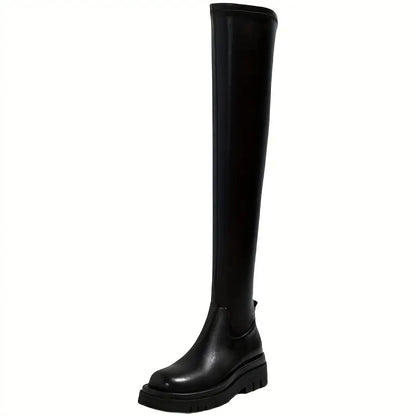 Damen Wasserdichte Stiefel Plateau Wollfutter Komfort-5