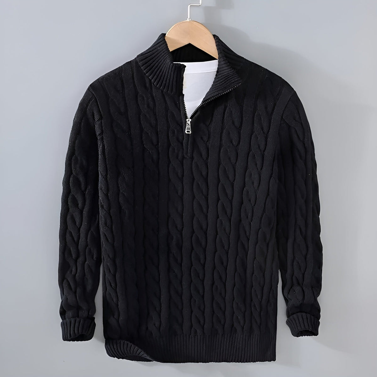 Herren-Pullover, Zip, geflochten, Design für, kaltes Wetter 11
