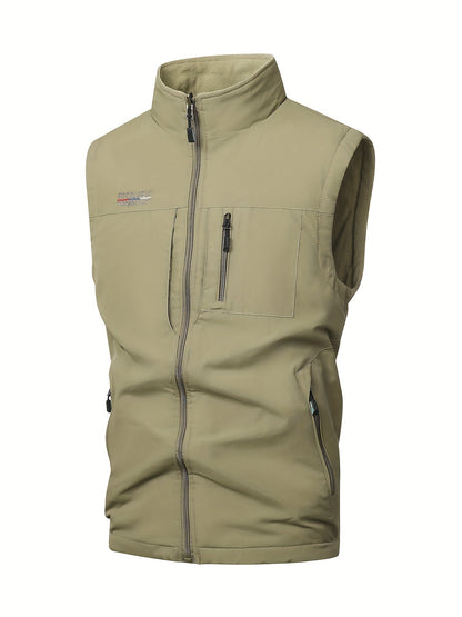 Herren-Westen, wendbar, monochromes Polyester, für Outdoor-Einsatz-2
