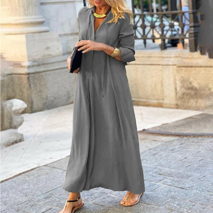 Langes Kleid aus weichem Stoff mit zeitloser Eleganz für Hochzeiten und formelle Anlässe – Schmeichelhafte Passform in den Größen S, M, L, XL 4