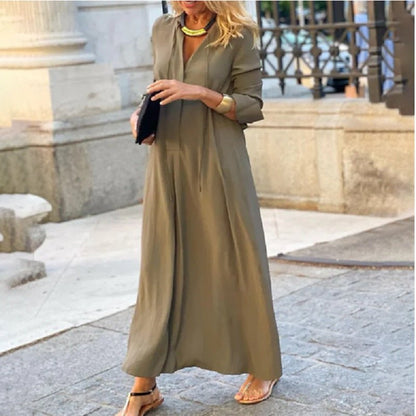 Langes Kleid aus weichem Stoff mit zeitloser Eleganz für Hochzeiten und formelle Anlässe – Schmeichelhafte Passform in den Größen S, M, L, XL 2