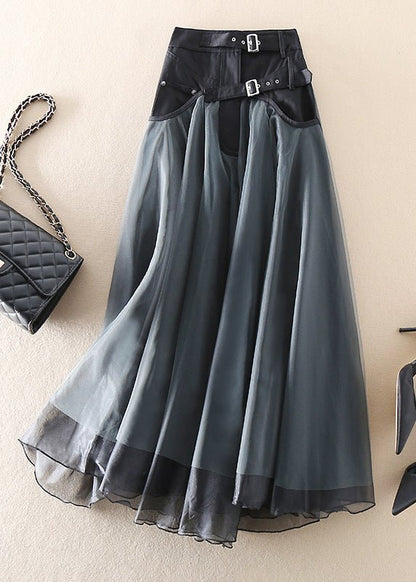 Damen-Tüllrock, eleganter langer elastischer Tüll-1