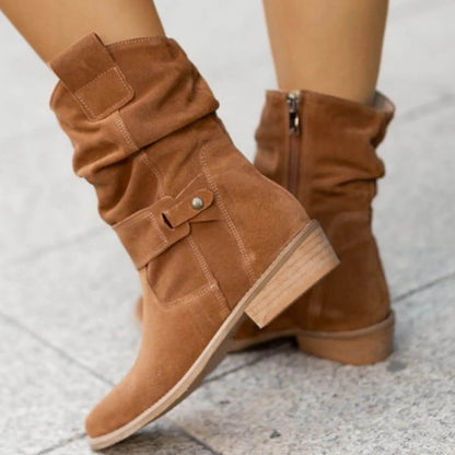 Damen-Stiefel, WildLeder, zeitloses Design, hohe Qualität, bequeme Passform-6