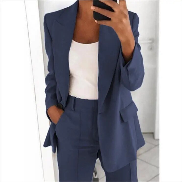 Damen Blazer-Set Sofistiziert Polyester Elastan-3