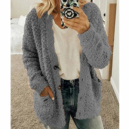 Lange Strickjacke Damen Offene Vorderseite Polyester und Baumwolle 15