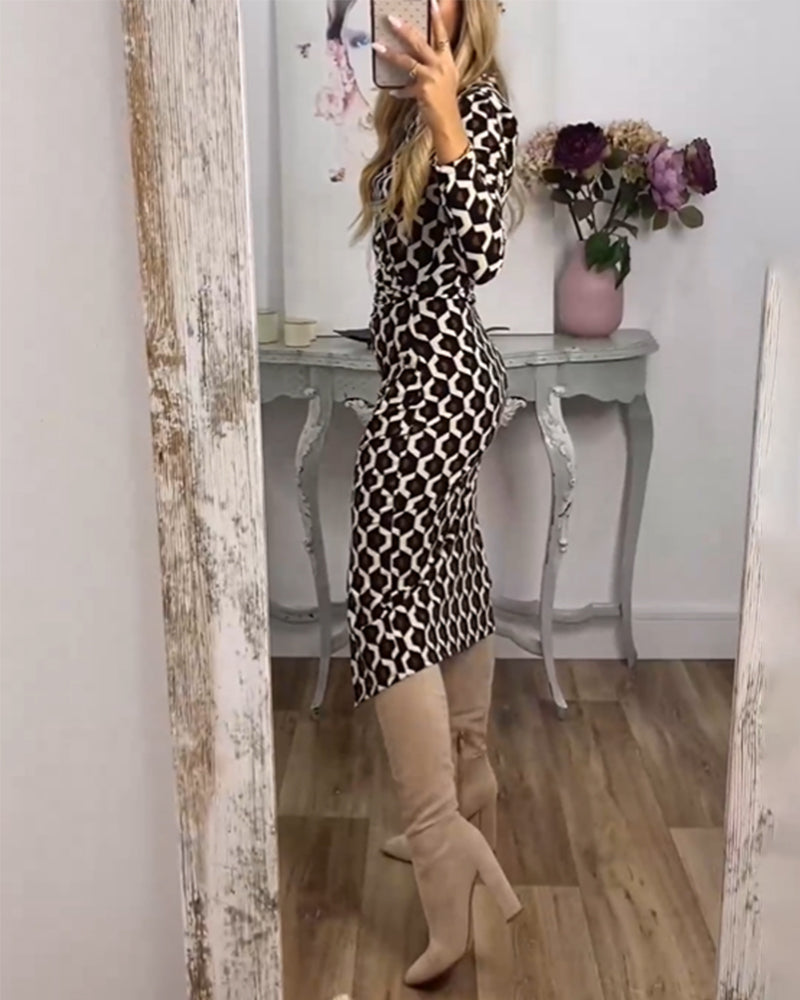 Damen-Kleid, hoher Schlitz, atmungsaktives Material-2