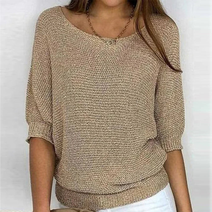 Damen-Sweatshirt, lässiger Stil, Wollmischung-4