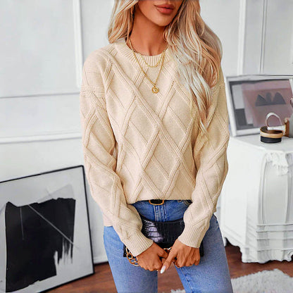 Damenpullover, minimalistisches Design, 100 % Baumwolle-4