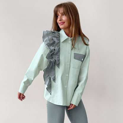 Damen-Lange Strickjacke, Lockerer Schnitt, 95 %, Baumwolle 8