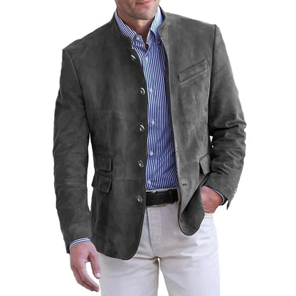 Herrenjacke, klassische Knopfjacke, langlebiges Material, für den Herbst-2