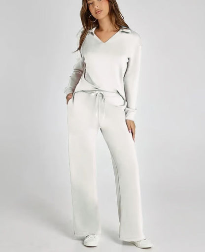 Damen-Lounge-Set (zweiteilig) aus weicher Stoffmischung – lockere Passform, übergroße Silhouette, Größen XS bis 3XL 9