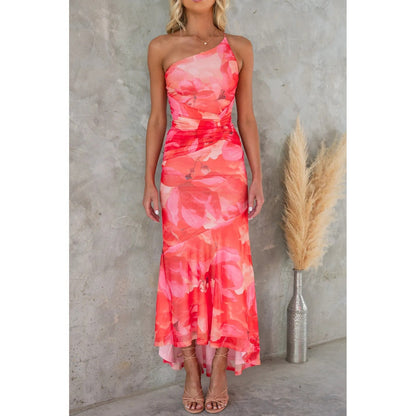 Langes blumiges Off-Shoulder-Kleid für Damen aus leichtem Stoff – Elegant und vielseitig für Sommerfeste 4