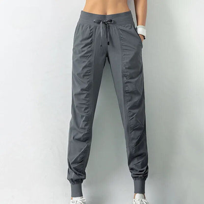 Damen Wanderhose Slim Fit Elastischer Bund Atmungsaktive Materialien-3