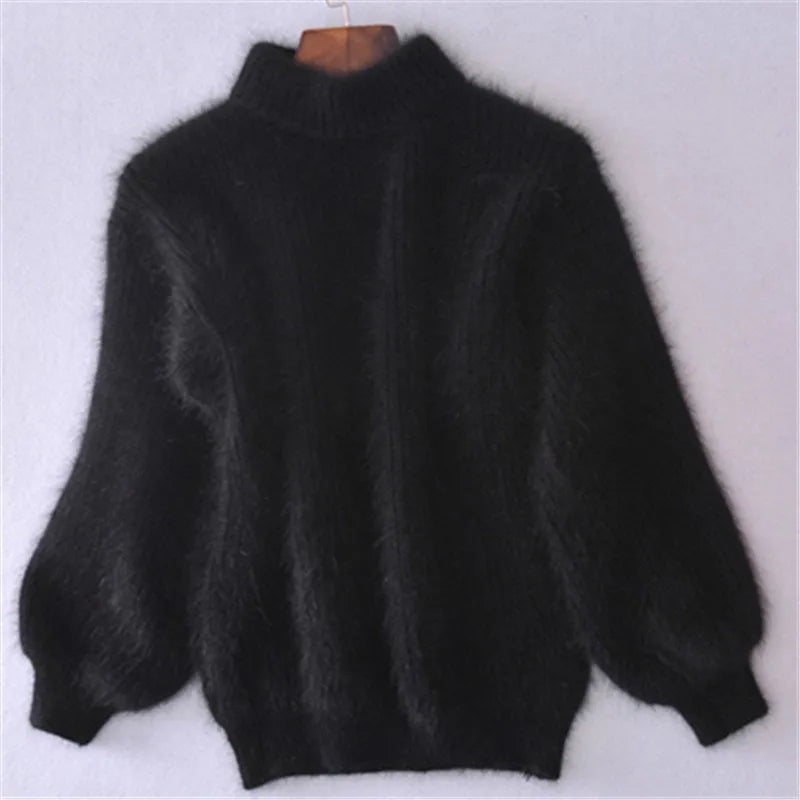 Variant image for Damen-Rollkragenpullover, locker gestrickt, Angora-9